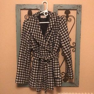 Black and White Wrap Jacket